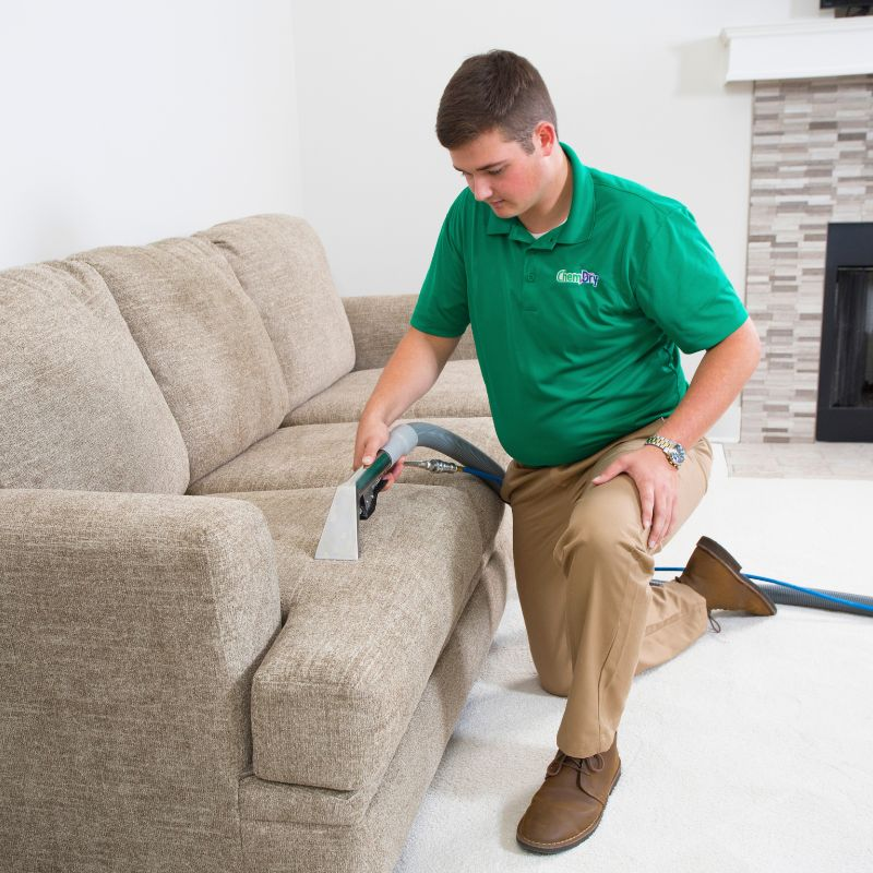 Upholstery Cleaning performed by a Chem-Dry Technician in Mississauga