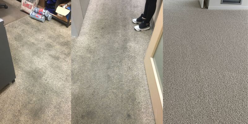Before and After carpet cleaning in Mississauga